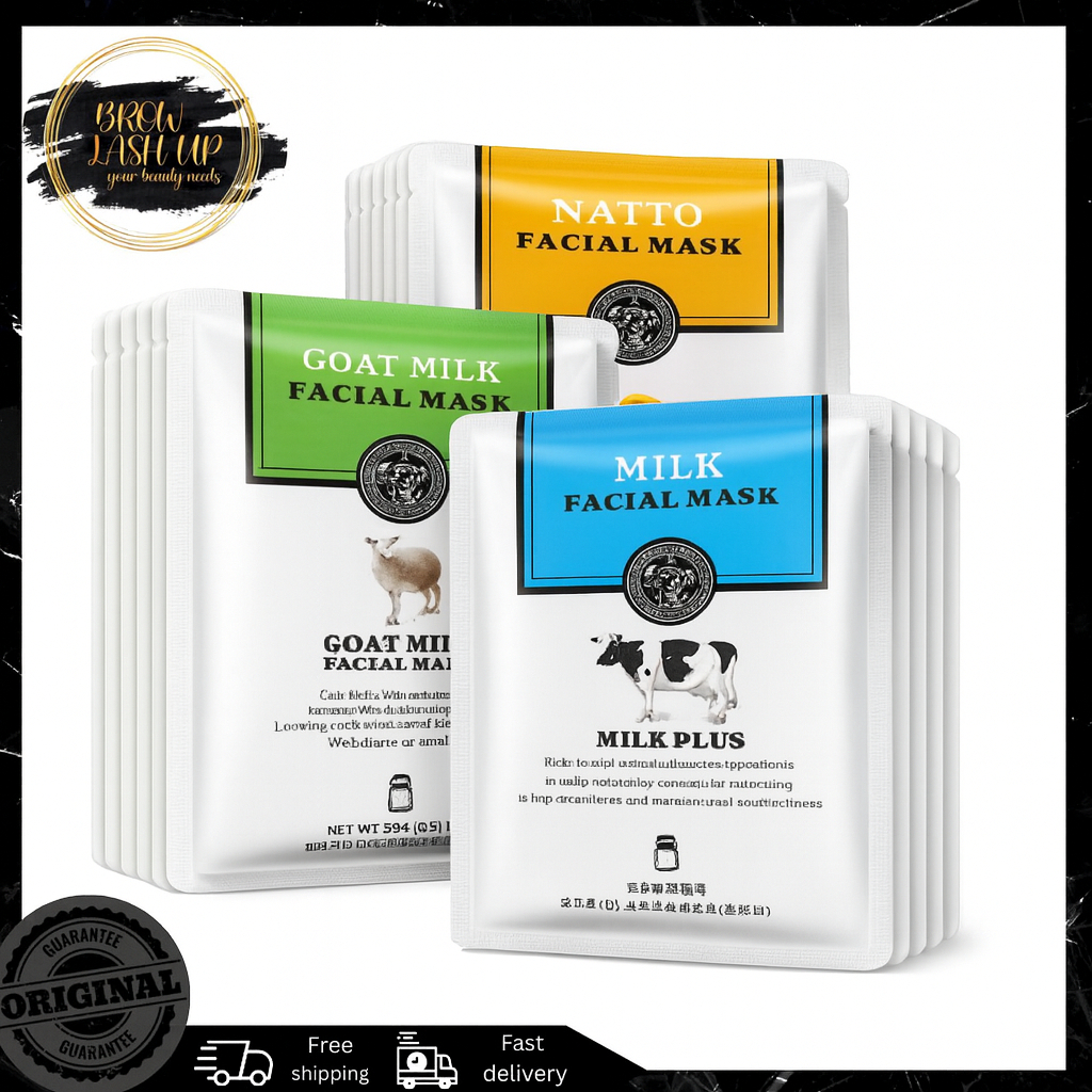 MASKER ROREC NATTO GOAT MILK facial mask masker wajah FACE SHEET MASK susu sapi