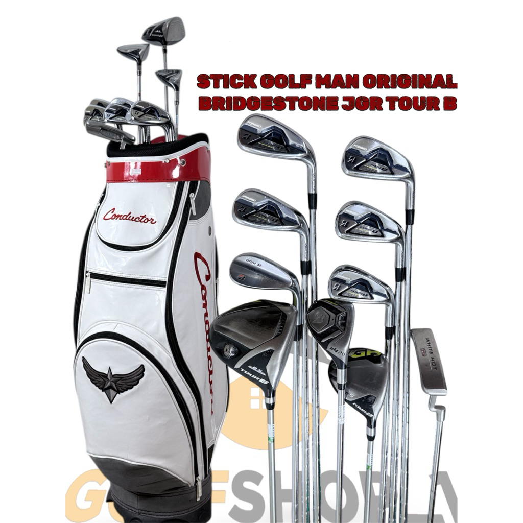 Stick Golf Man Bridgestone Tour B JGR Shaft Steel Second Original Fullset Bag Golf