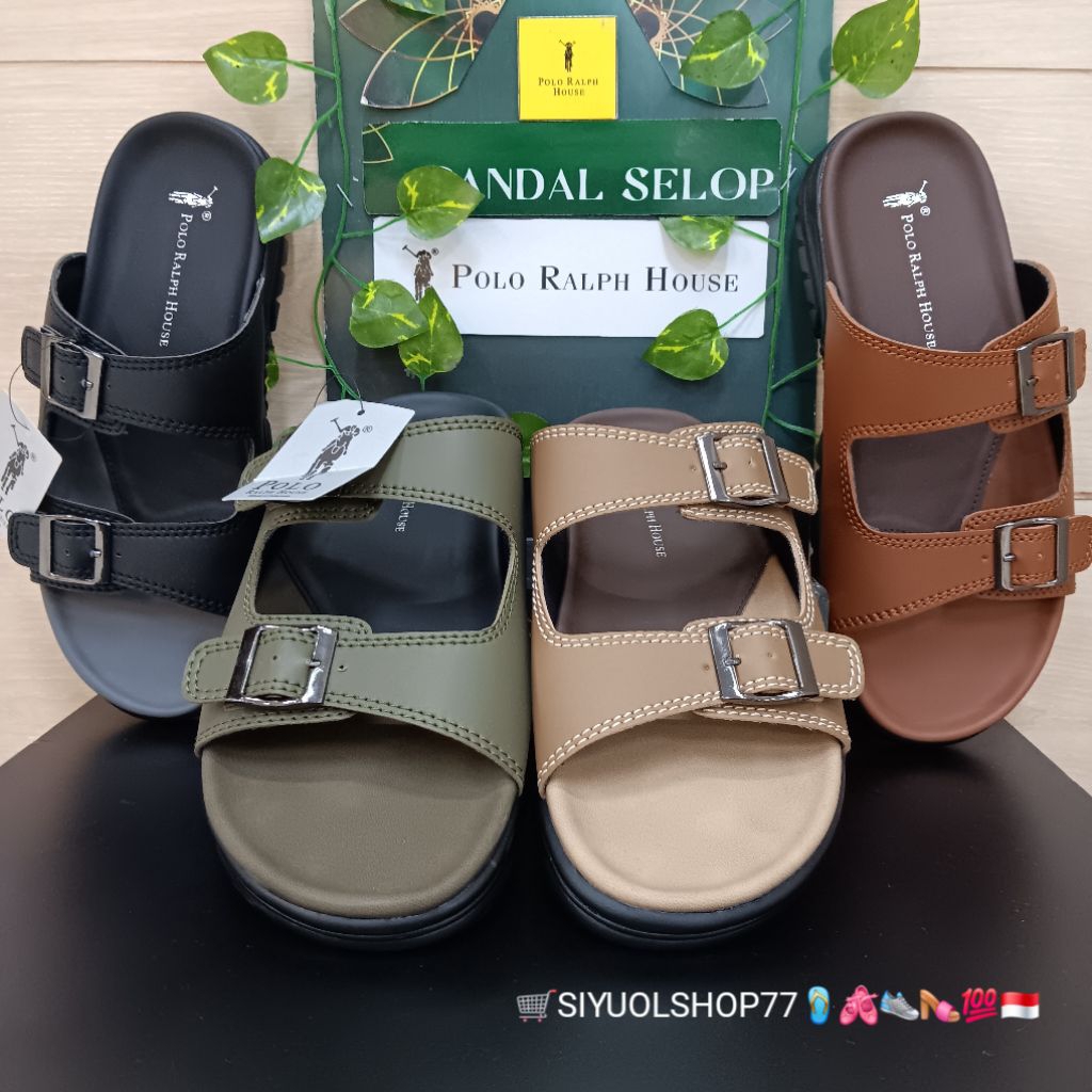 [Bisa COD/100% Original/Art INCO 02] Sandal Pria POLO RALPH HOUSE/Sandal Casual Pria/Sandal Slide/Sa