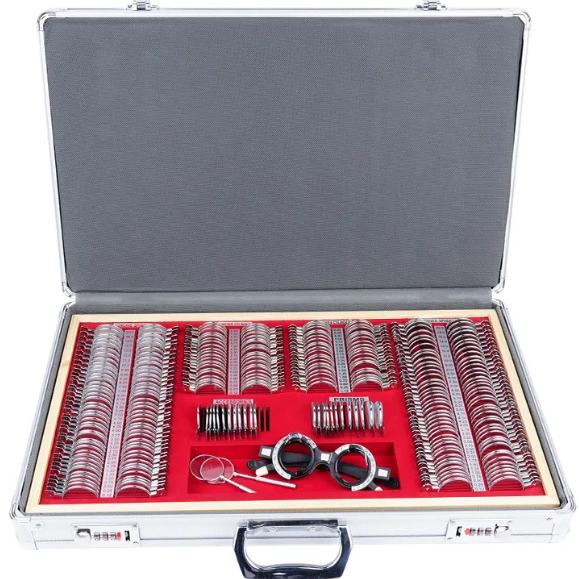 Trial lens set Alat Periksa Mata Optik Opthometry Test Aluminium Case Premium