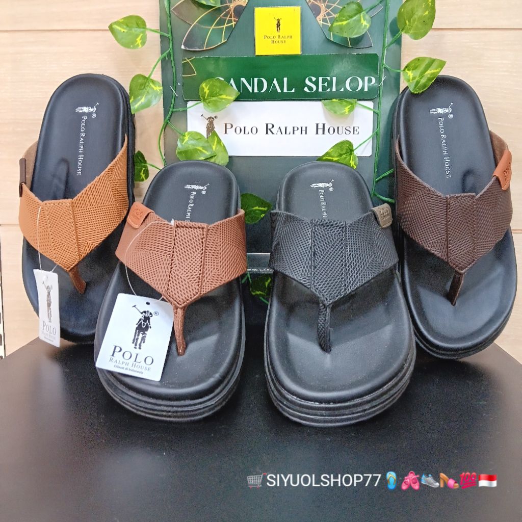 [Bisa COD/100% Original/Art DOMINIO 01] Sandal Pria POLO RALPH HOUSE/Sandal Casual Pria/Sandal Slide