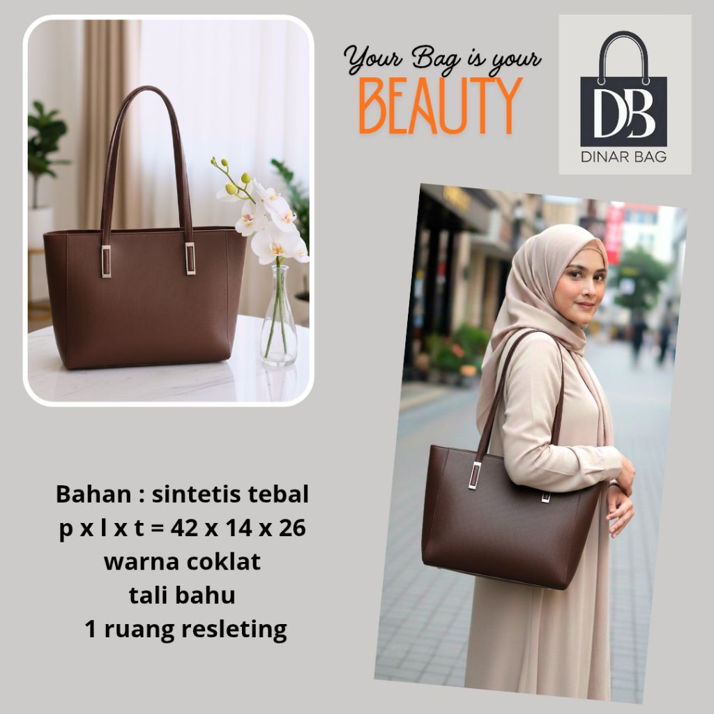 Dinar Bag | Tote bag shoulder bag tas kuliah tas guru tas kerja 32