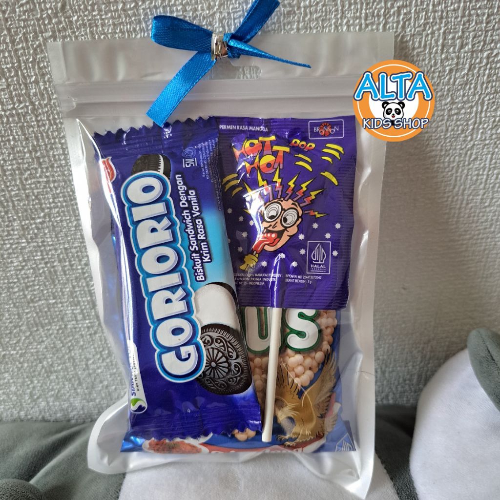 Bingkisan Jajan tema Biru / Jajan Mini / Snack Gift / Mini gift snack / Mini Hampers