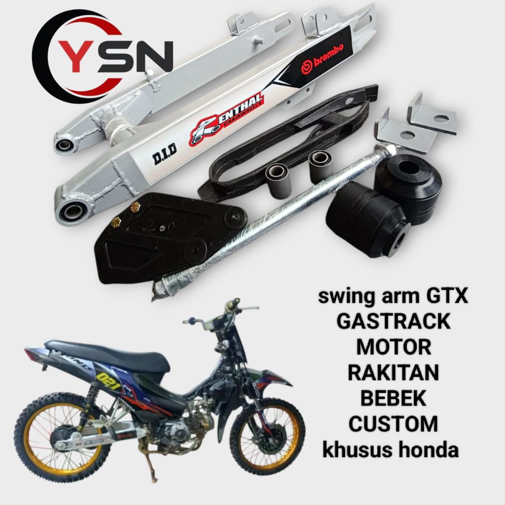 swing arm langan ayun capit udang GTX GASTRACK RAPLIKA KTM kusus motor honda supra revo karisma blae