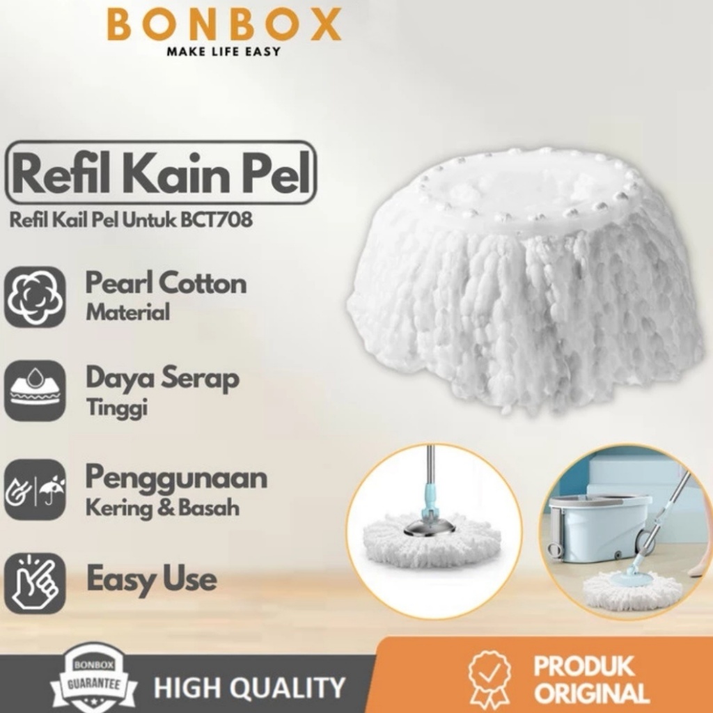 BONBOX Refill Spin Super Mop Refill Kain Pel Spin Mop