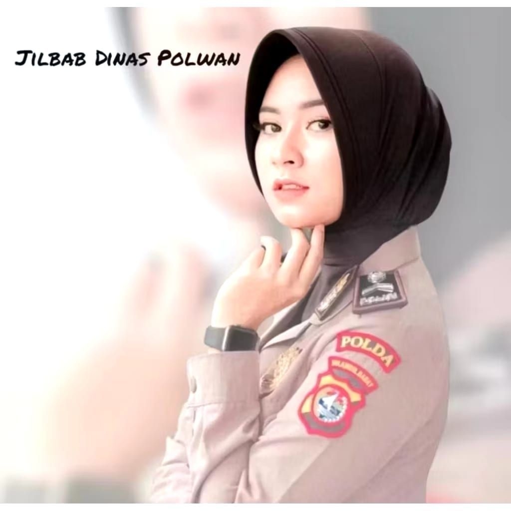 HIJAB DINAS POLWAN PERAWAT BIDAN PNS POLRI