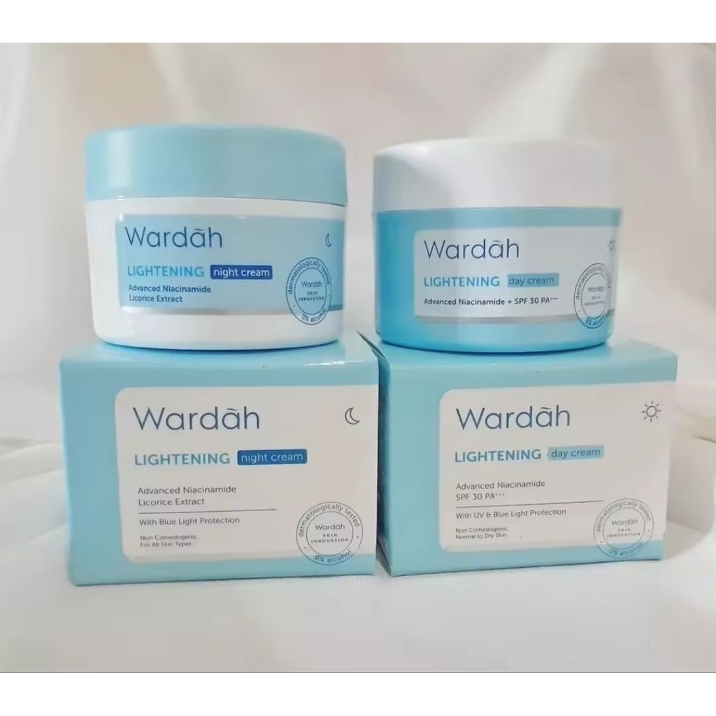 WARDAH LIGHTENING CREAM.Promo paket wardah day & night