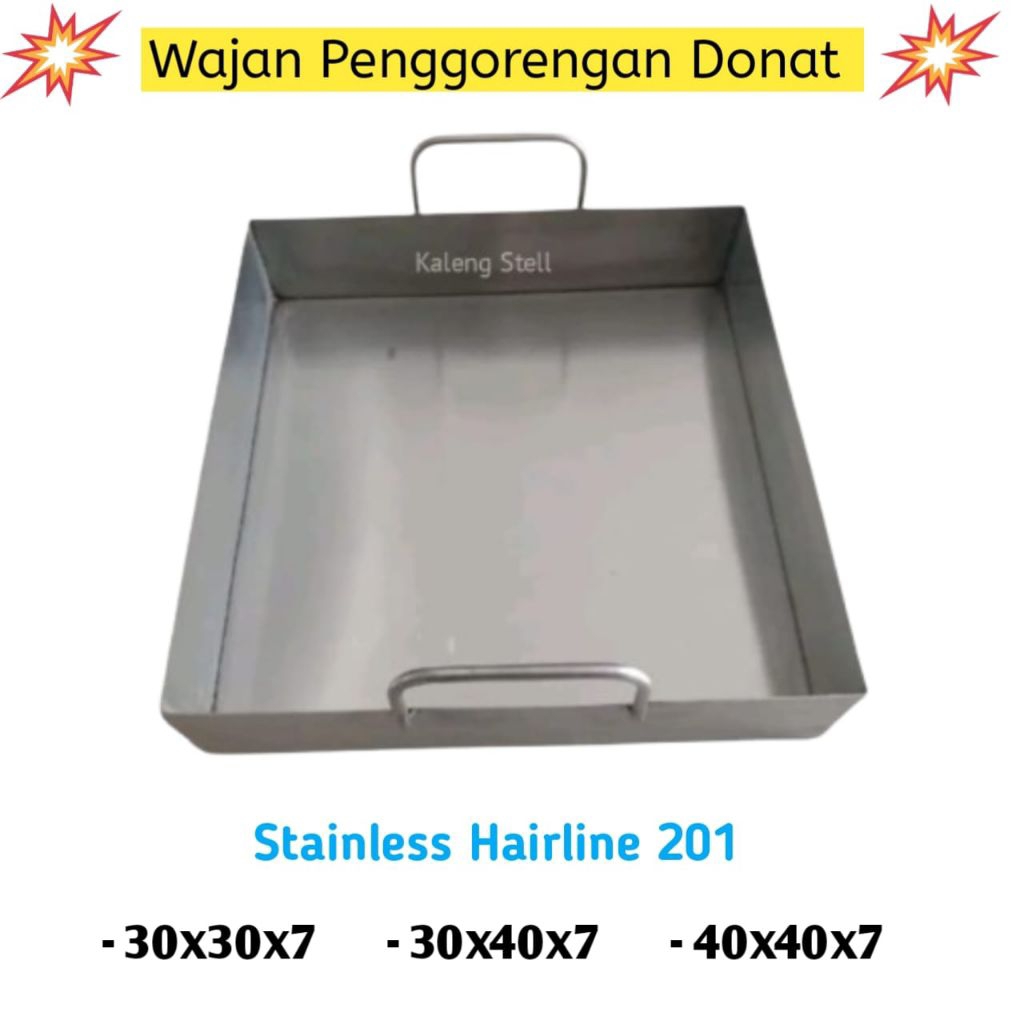 Wajan Penggorengan Donat Stainless Steel Kotak Serbaguna