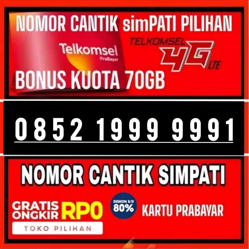 PROMO Kartu Cantik Telkomsel 70GB Nomor Cantik 12-Digit