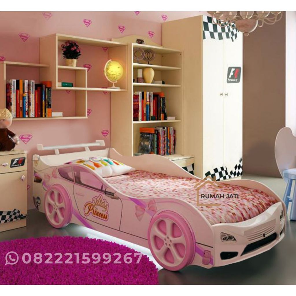 dipan mobil anak perempuan princess