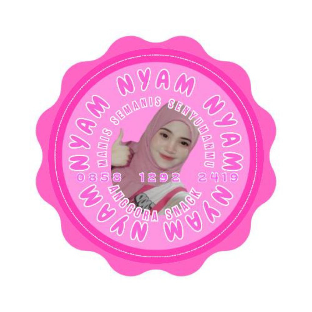 Stiker label makanan / sticker produk free design