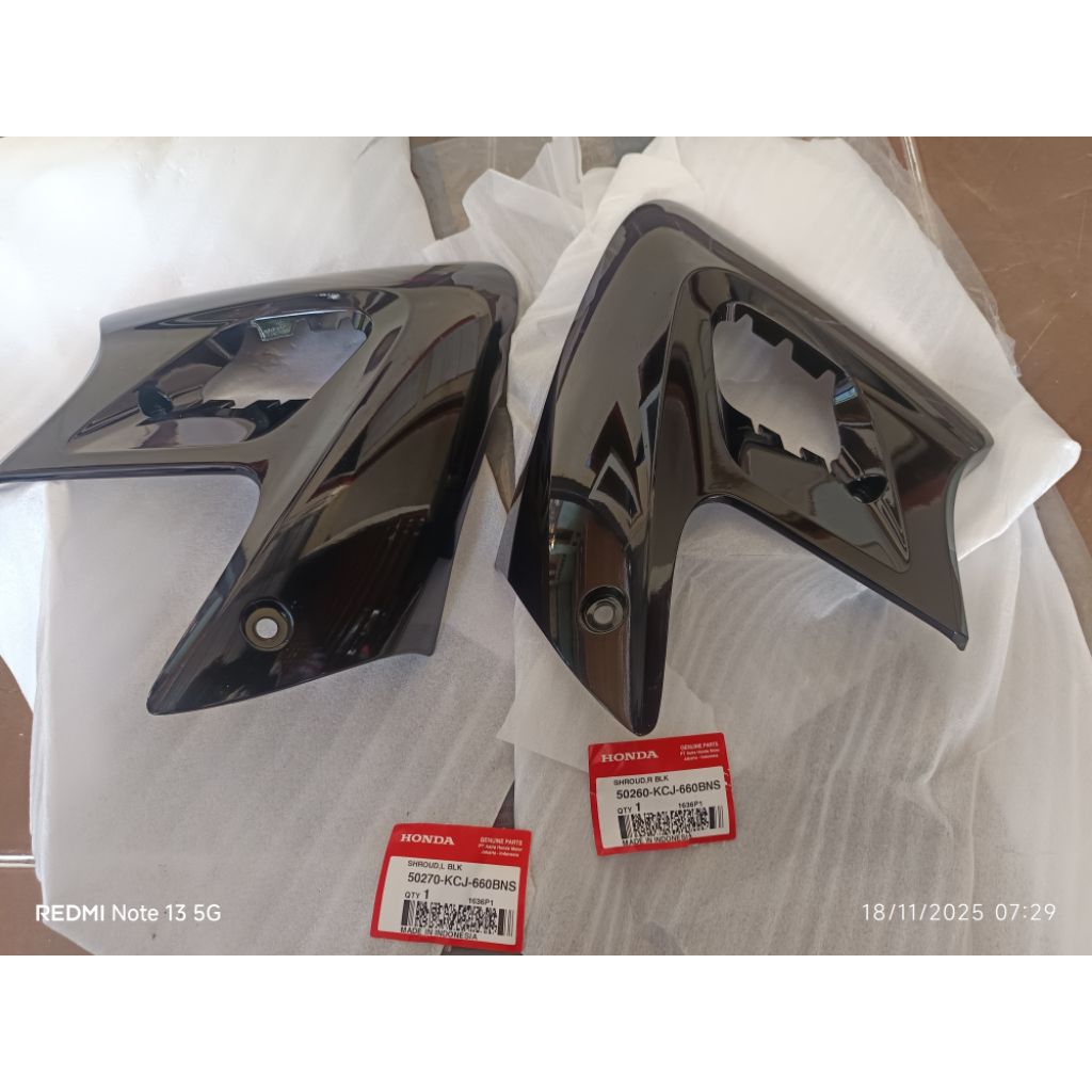 sayap tangki kiri kanan honda tiger revo hitam original ahm