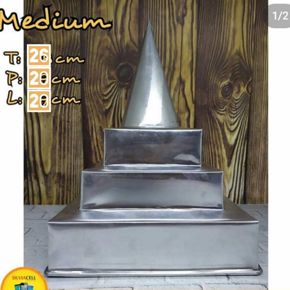 Cetakan Tumpeng Susun Kotak Medium