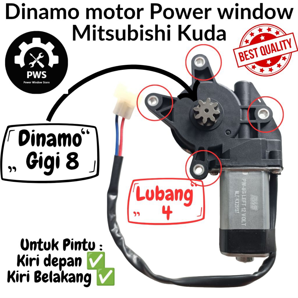 Dinamo power window Mitsubishi kuda pintu depan kiri atau belakang kiri