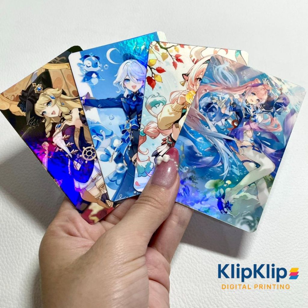 Set Photocard Game Hoyoverse Genshin Impact 9pcs Hologram Premium 55 x 84 mm - KK - F3D
