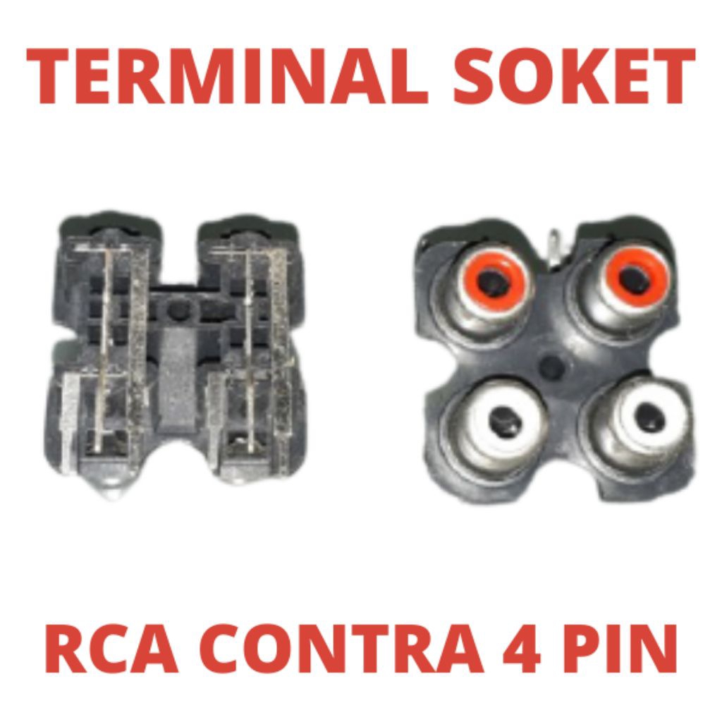 SOCKET SOKET RCA 4pin TERMINAL RCA 4pin (Tancap pcb)