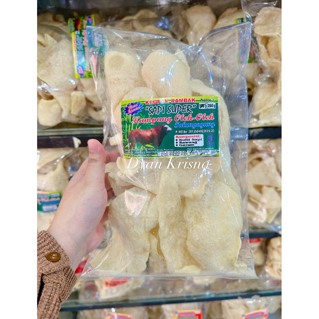 KERUPUK RAMBAK SAPI SUPER 100 GRAM KHAS TULUNGAGUNG