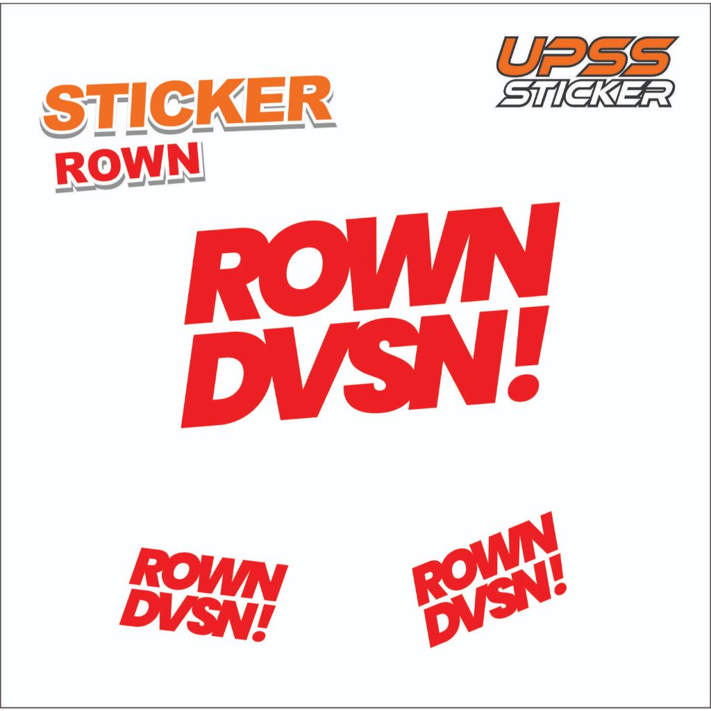 Stiker ROWN DVSN keren 6 x 4 cm