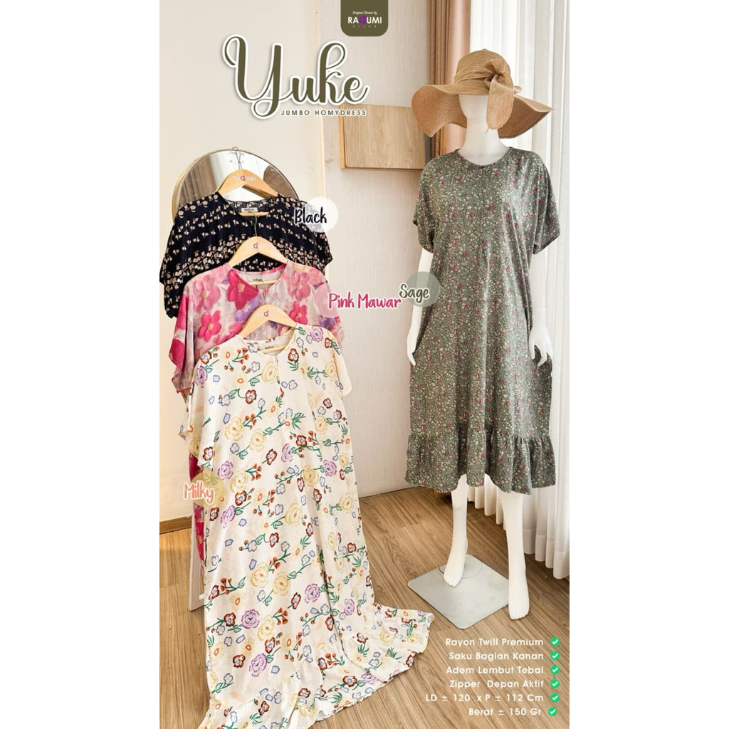 Raqumi hijab Daster rayon daster jumbo// Yuke jumbo homedress or by Raqumi hijabi