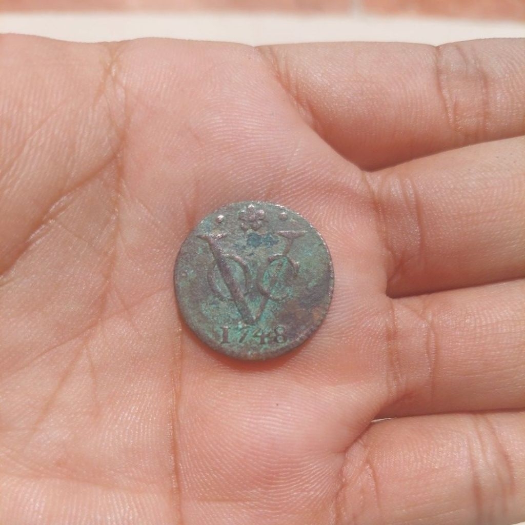 Koin Belanda Voc provinsi Holland 1748