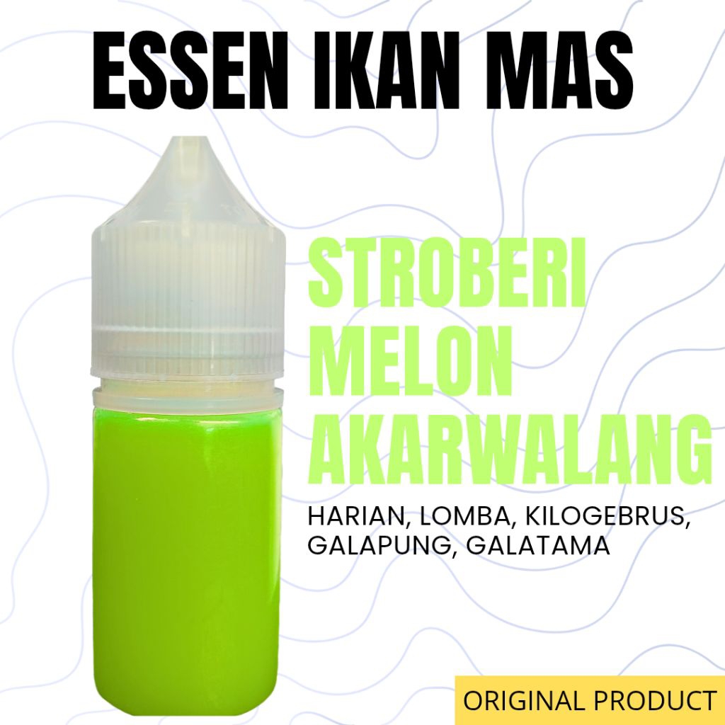 ESSEN IKAN MAS VARIAN STEOBERI MELON AKARWALANG essen ikan mas harian essen ikan mas lomba essen ika