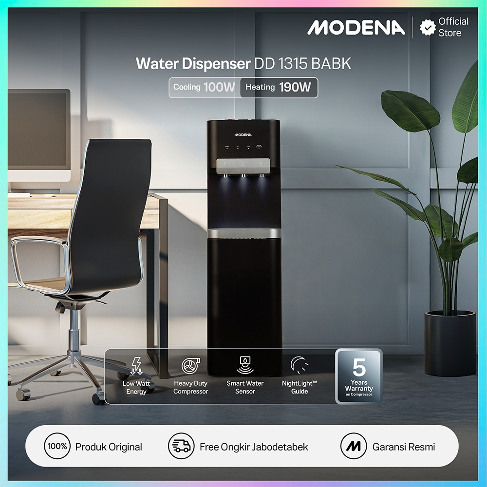 MODENA Water Dispenser - DD 1315 BABK (Galon Bawah)