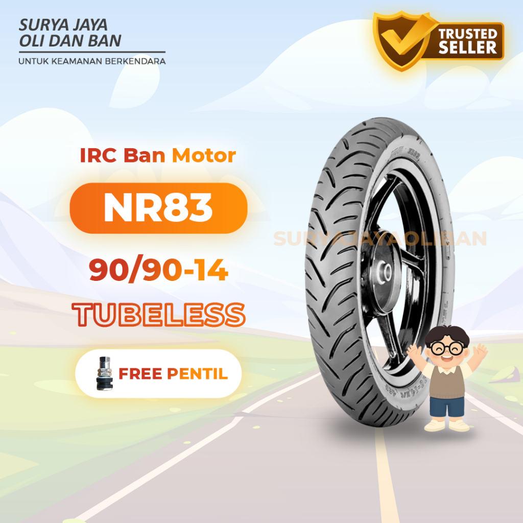 Ban Luar Sepeda Motor IRC NR-83 90/90-14 Tubeless TL / Ban Belakang Sepeda Motor Matic Beat Vario 10