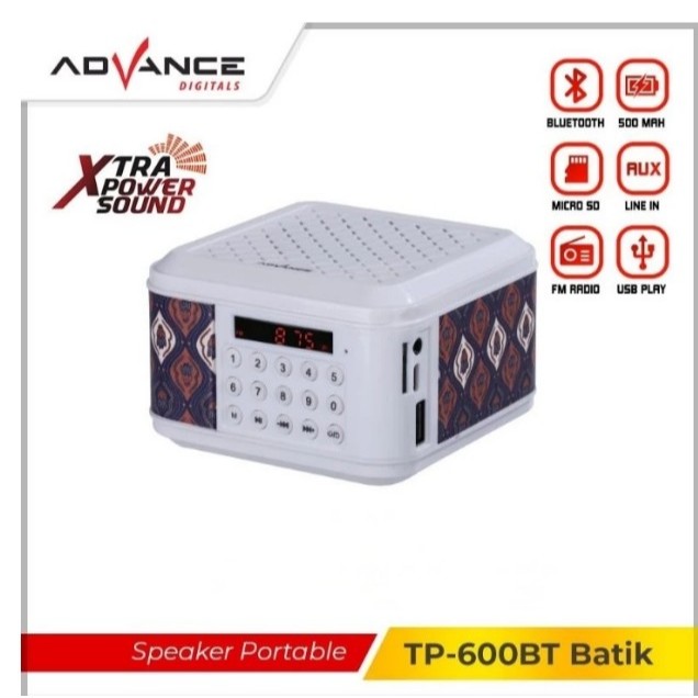 ADVANCE PORTABLE SPEAKER BLUETOOTH TP-600BT | SPEAKER QURAN 30JUZ