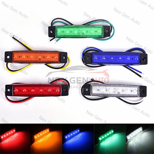 Lampu LED 6 SMD Samping Bak 24 Volt Anti Air Topi Kabin Truk