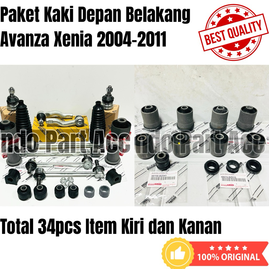 Full Set Link Stabilizer - Karet Stabilizer- Bushing - Tierod Toyota Avanza Xenia 2004-2011 Original