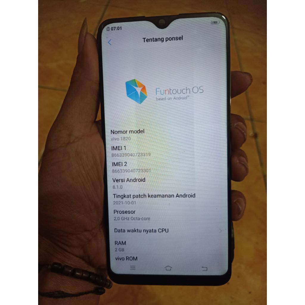 LCD ORIGINAL CABUTAN VIVO Y91C