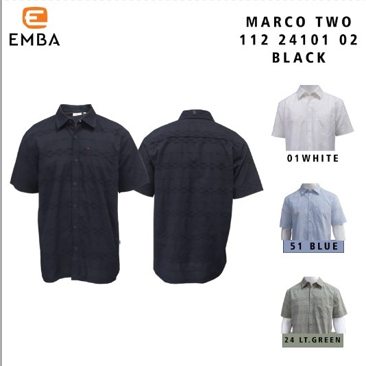 Emba Jeans - Marco Two Kemeja Lengan Pendek Pria Modern Fit Collection