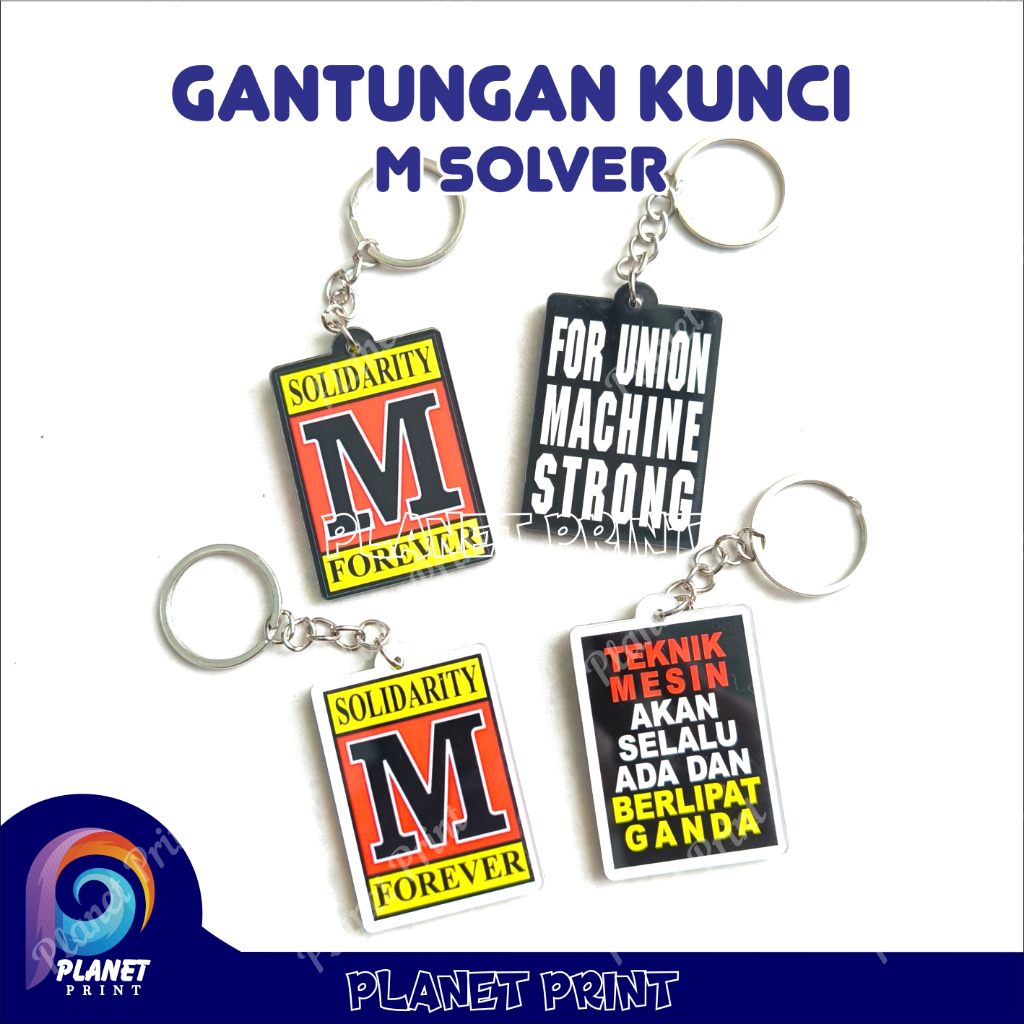 (UNI) KEYCHAIN SOLVER ACRYLIC Ganci Akrilik M Solidarity Forever UNION M solidarity Forever  STIKER 