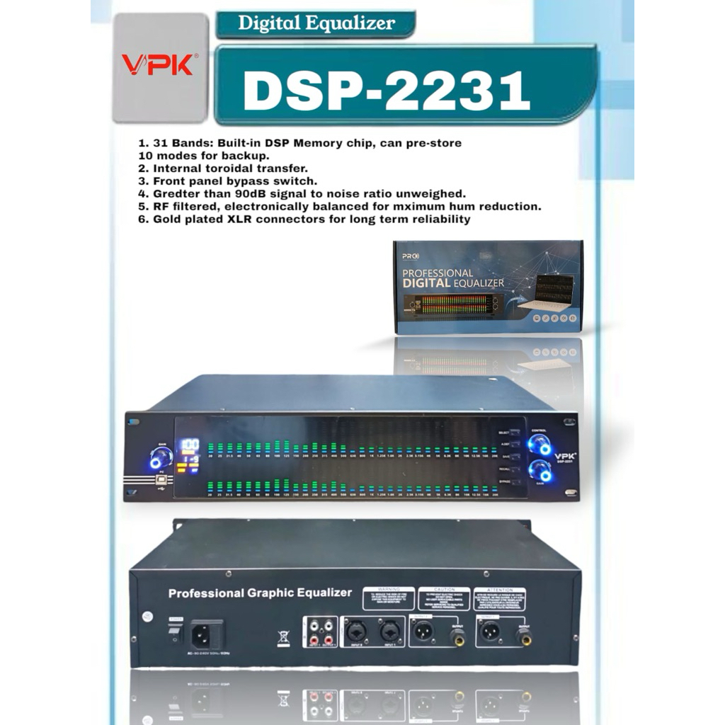 Equalizer Digital VPK DSP-2231 Original