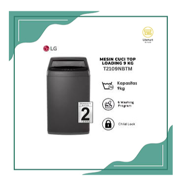LG MESIN CUCI 1 TABUNG 9KG T2109NBTM