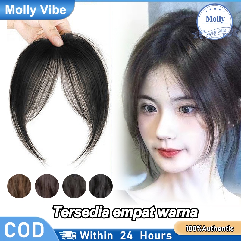 Poni Udara Palsu Hitam - Wig Poni Clip Tipis & Natural, Aksesoris Rambut untuk Cosplay & Boneka