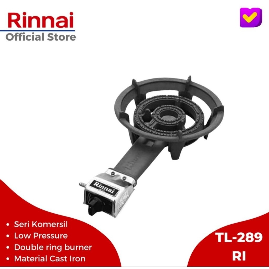 KOMPOR 1 TUNGKU MAWAR RINNAI TL-289RI
