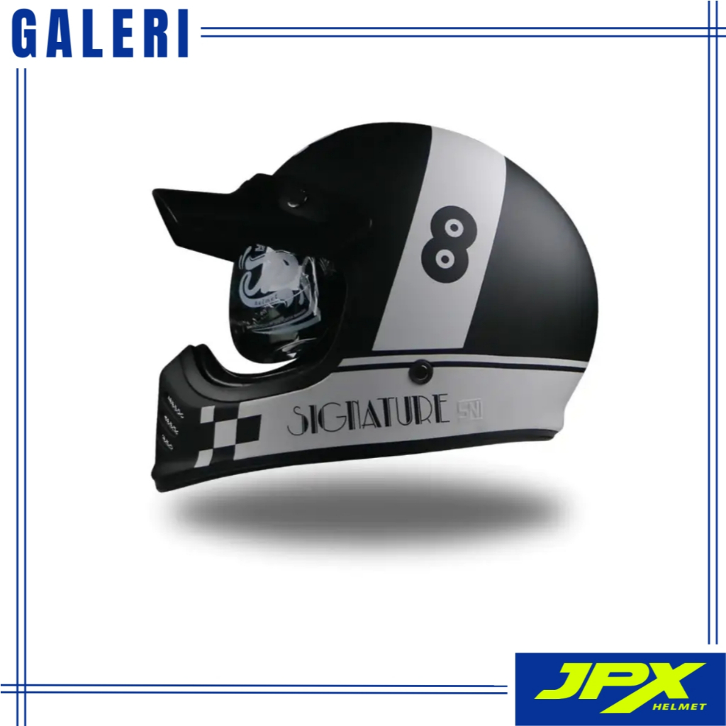 Helm Cakil Fullface JP Retro Signature SG 03 - Galeri JPX Bandung