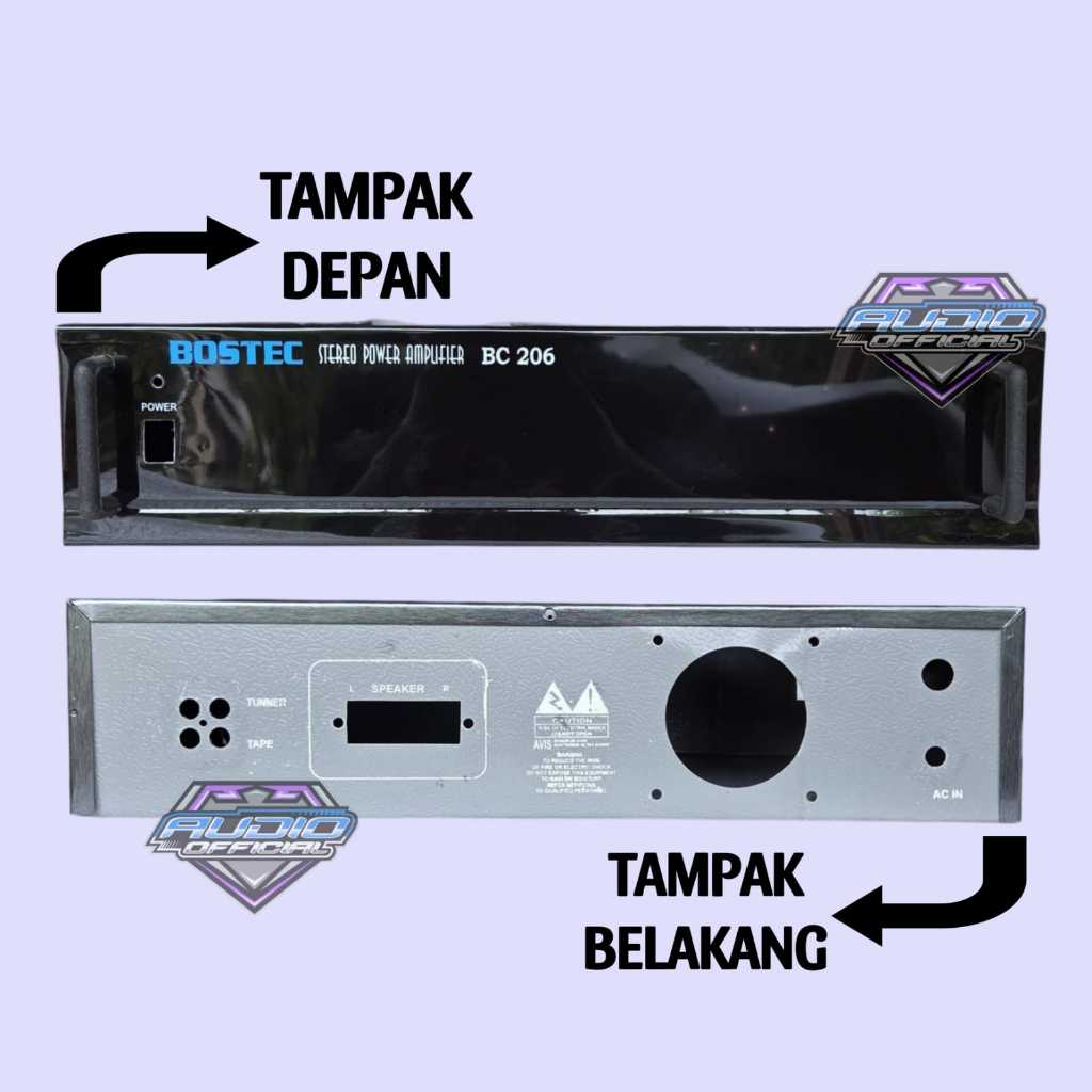 Box Power Amplifier Polos BOSTEC BC-206 / Box Amplifier Tanpa Lobang BC 206 Kualitas Bagus