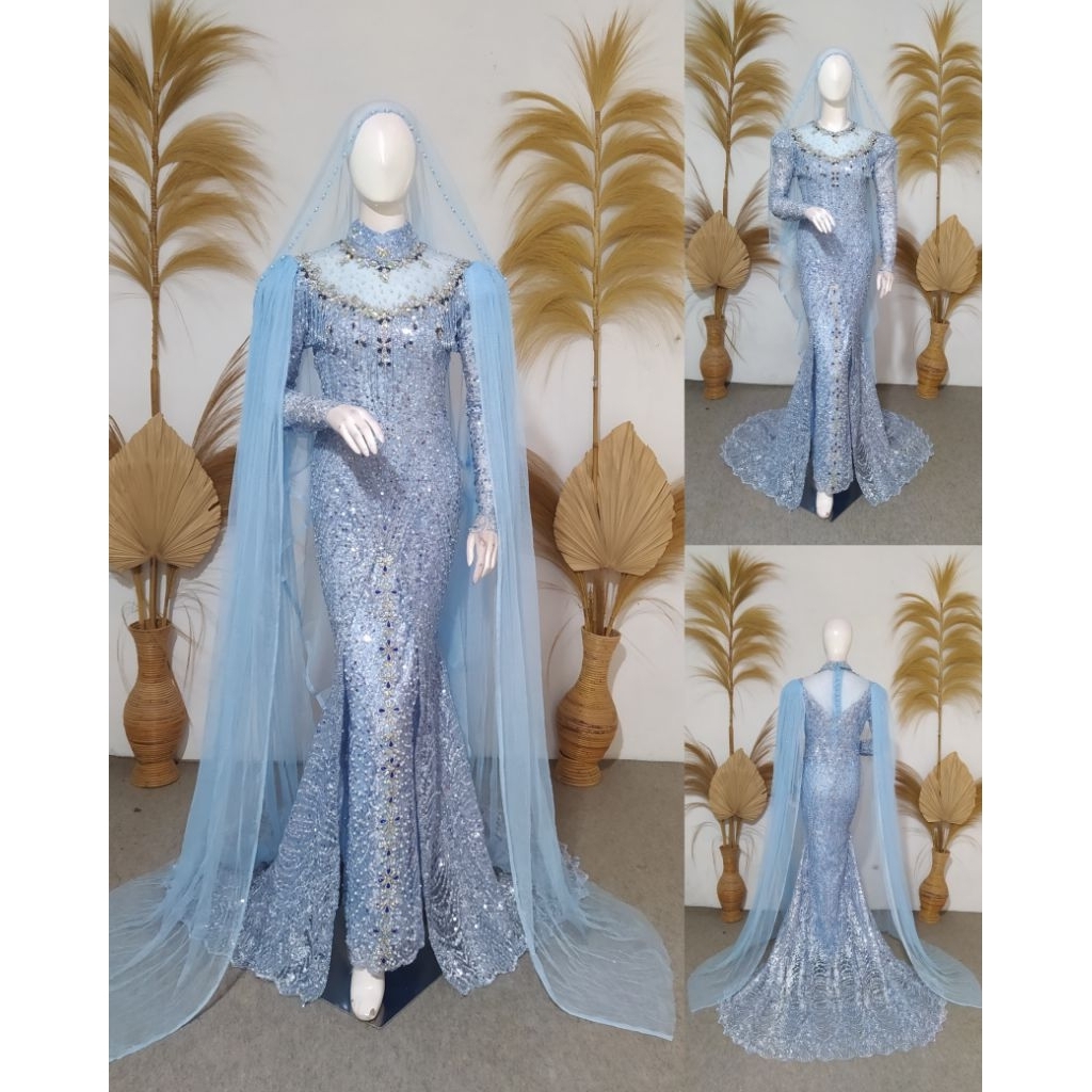 kebaya belah depan Set Rok motif