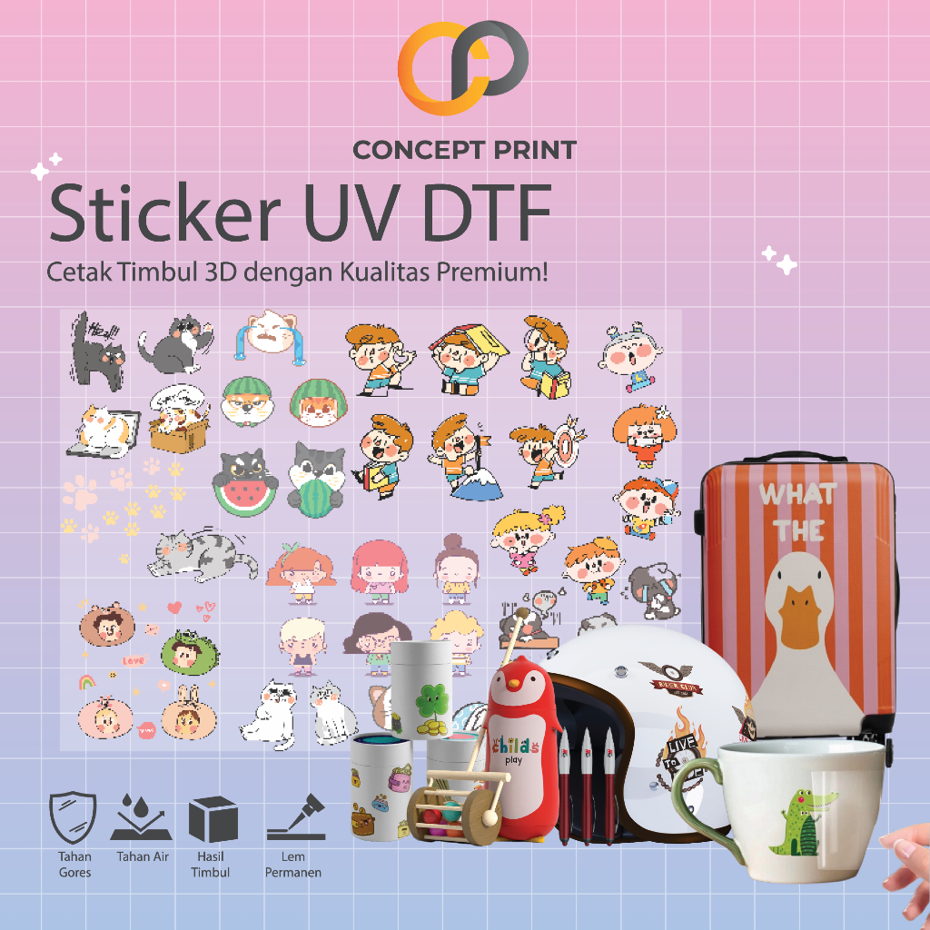 STIKER DTF UV A3