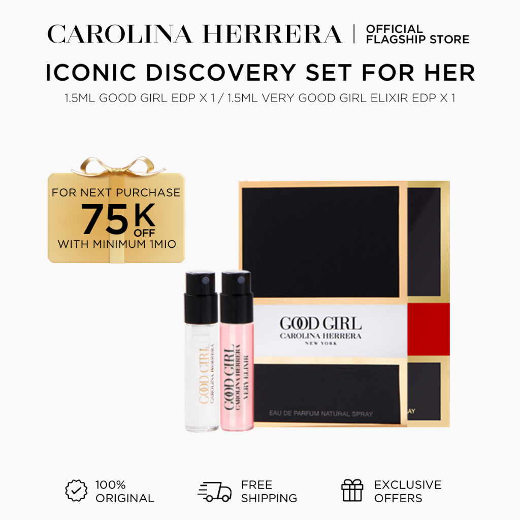 [DISCOVERY SET] Carolina Herrera Iconic Discovery Set For Her - 1.5ML Good Girl EDP x 1 / 1.5ML Very