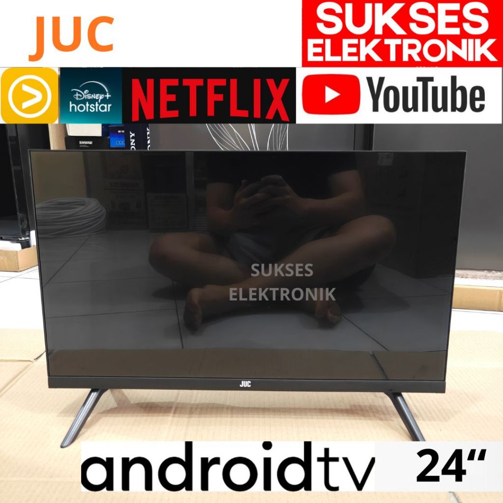 LED TV ANDROID TV JUC 24 INC / SMART JUC 24 IN INCH 24IN YOUTUBE NETFLIX