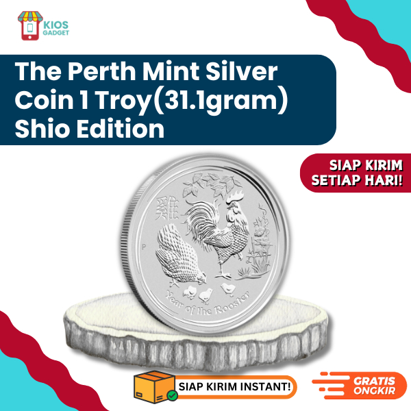 KOIN SILVER ASLI AUSTRALIAN 1 OZ EDISI ZODIAK ROOSTER / AYAM JAGO SILVER TAHUN 2017