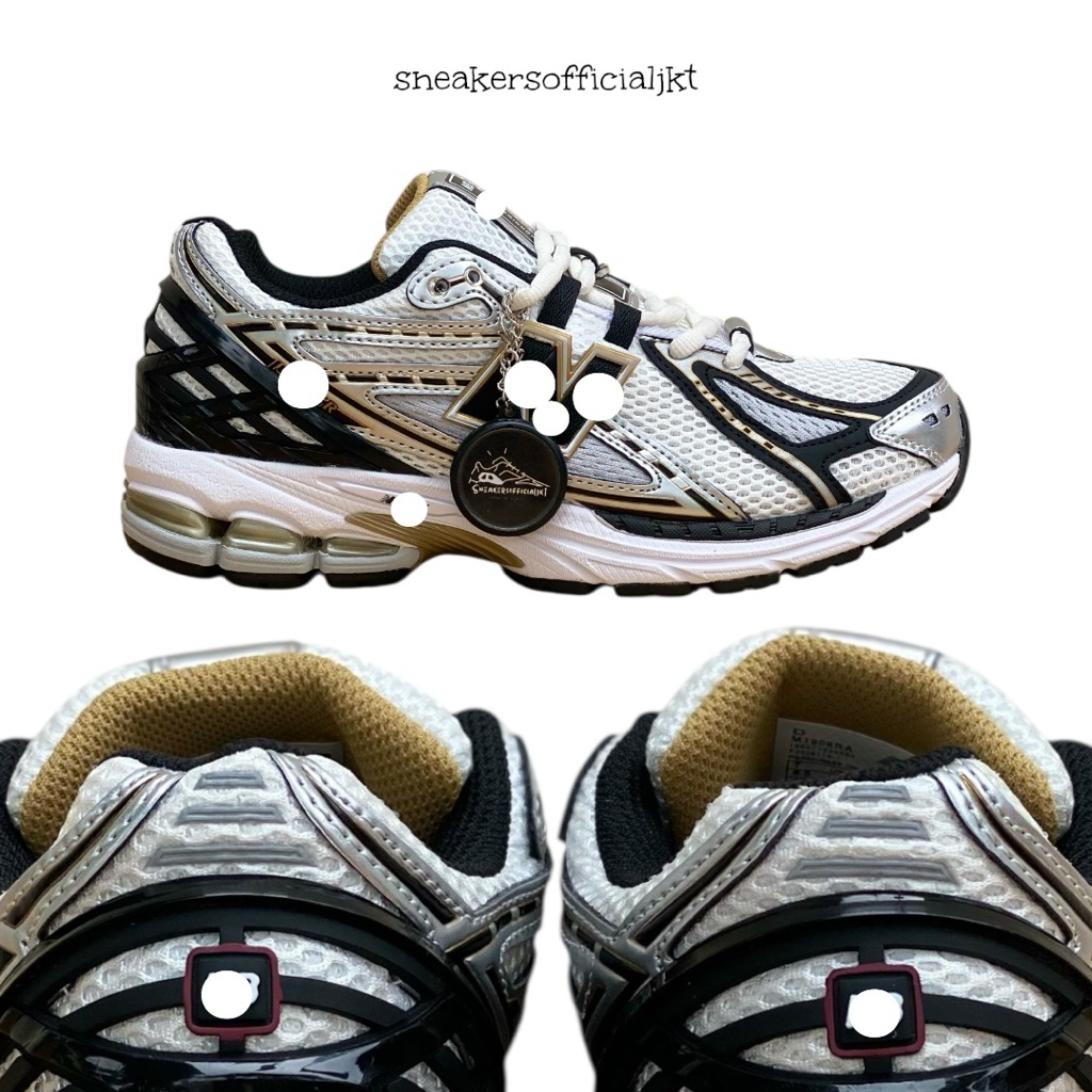 New Balance 1906R White Gold Metallic  - Sepatu Sneakers Pria Wanita NB 1906 Tech Runner  Gym Joggin