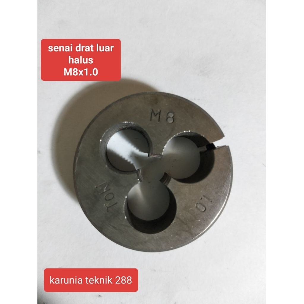 senai ukuran m8x1.0 baut 12 drat halus toki standar