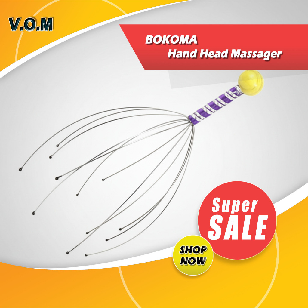 VOM BOKOMA Hand Head Massager - Alat Terapi Kepala Untuk Susah Tidur 0626