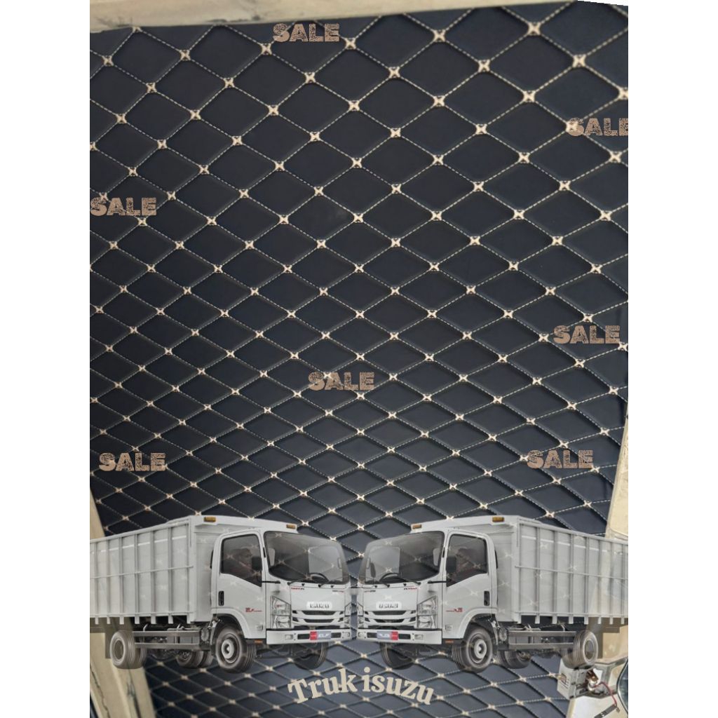 Cover atap plapon mobil truk Isuzu motif wajik variasi benang new free lem