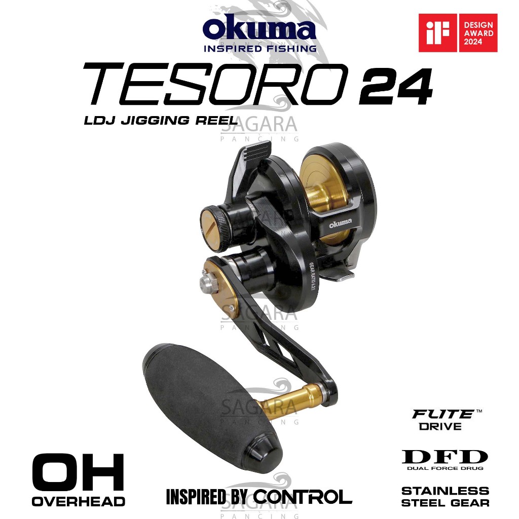 Reel Over Head Okuma Tesoro Level Drag | Reel Jigging | Reel Slow Jigging