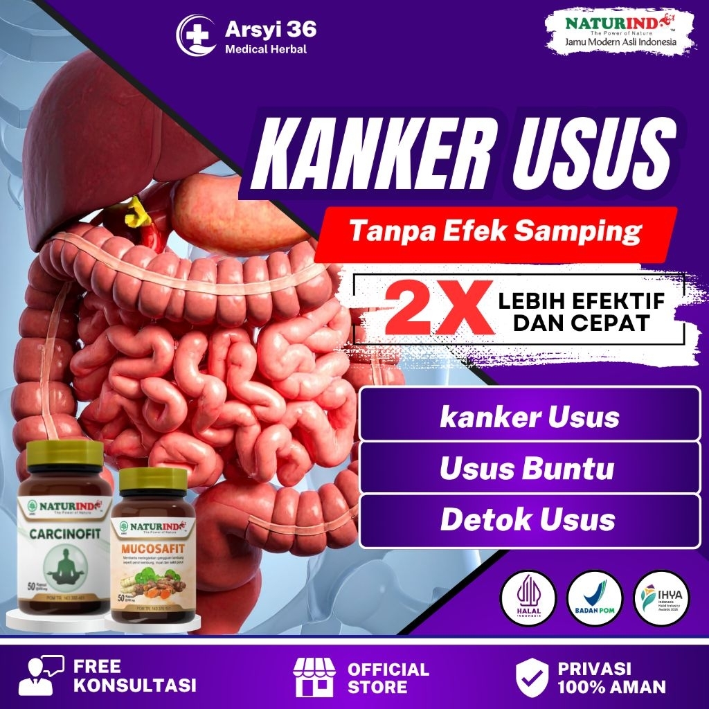 Obat Kanker Usus Besar Usus Buntu Detox Usus Kotor Herbal Ampuh Carcinofit